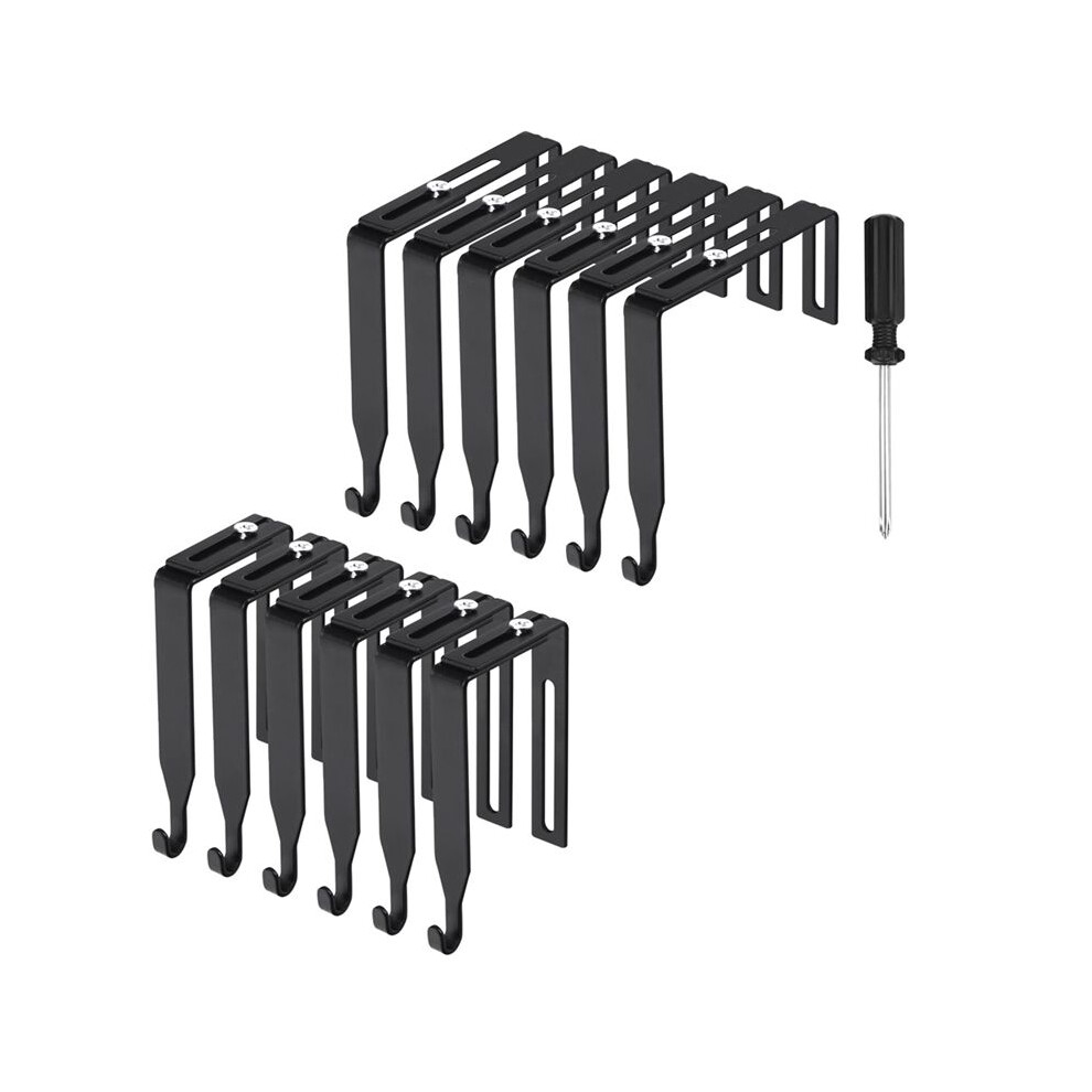 Cubicle Hangers Universal Partition Hanger Set Metal Black Cubicle Hooks Door Mirror Hanger Cubicle Wall Hooks 12Pcs 6133266952371