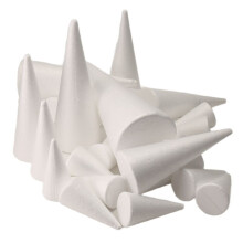 24Pack  Foam Cones, Foam Tree Cones, Cones Shaped Foam for Arts, Crafts, Christmas Tree, School, DIY  Project
