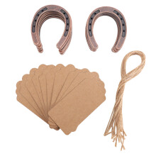 10Pcs Good Lucky Horseshoe Wedding Favors with  Tags Rustic Horseshoe Gifts for Vintage Wedding Party Decorations