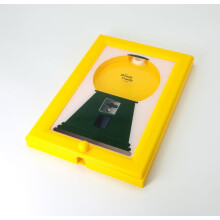 Candy Dispenser Picture Frame, Yellow Acrylic 2 in 1 Wall Mounted Decor for Events and Parties