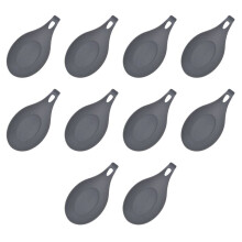 Coussin Repose-Cuillère de Qualité Alimentaire, Tapis de Mise Résistant à la Chaleur, Ustensiles de Cuisine, Plats de Cuisine Gris