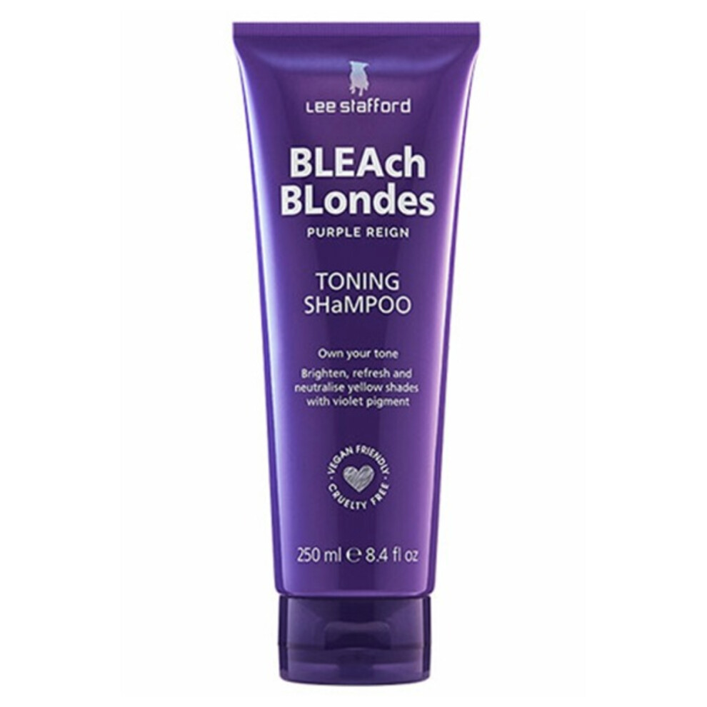Purple Lee Stafford Bleach Blondes Reign Toning Shampoo |Neutralizes Unwanted Warm Tones - 250Ml
