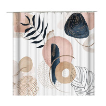 Shower Curtain Waterproof Fabric Boho Bath Curtains Home Bathroom Curtains with Hooks Accessories-D