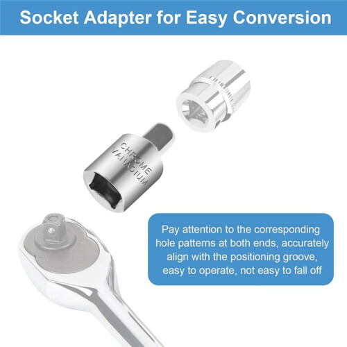 Socket Adapter, 6-Piece Adapter Set, Socket Adapter Set, Adapter Set for Ratchets,Socket Wrenches, Nut Ratchets 1