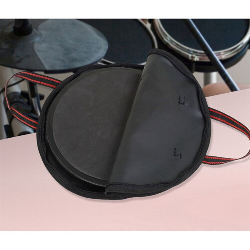Bolsa de Tambor de Tecido Oxford Preta de 10 Polegadas Almofada Silenciosa de Tambor Portátil com Bolsa Bolsa de Placa de Bateria 2