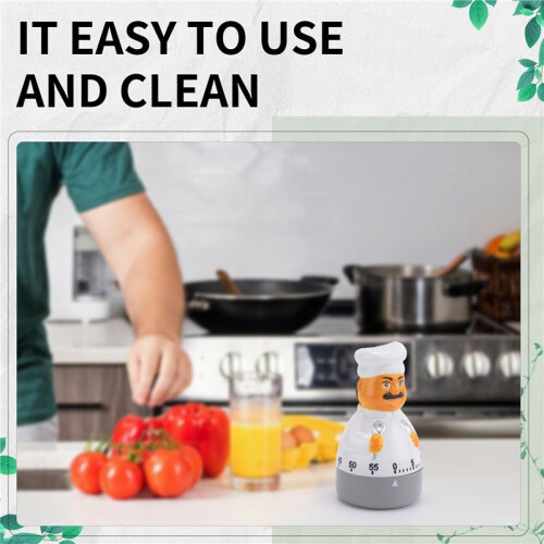 Egg Timer Short-Term Alarm Clock, 60 Minutes Kitchen Timer Cooking Baking Mechanical Countdown Timer Cooking Timer 2