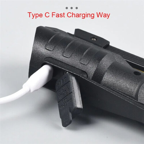 COB Foldable Flashlight LED Work Light 7 Modes Magnetic USB Rechargeable Torch Portable Working Flash Light 2