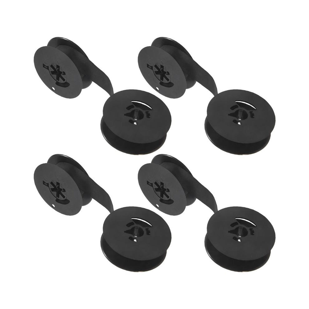 4Pcs Typewriter Ribbon Twin Spool Typewriter Ribbon Ink Twin Spool Ink Replacement Part For Most Typewriter (Black) Black 6032562128131