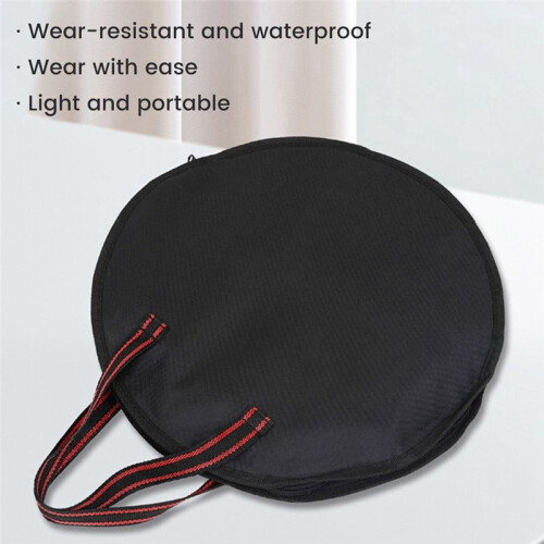 Bolsa de Tambor de Tecido Oxford Preta de 10 Polegadas Almofada Silenciosa de Tambor Portátil com Bolsa Bolsa de Placa de Bateria 1