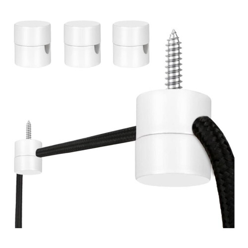 3 Pack Ceiling Hooks for Ceiling Hanging Lights, Pendant Light Hook for Ceiling Lamp, Ceiling Hooks, DIY Lamp White