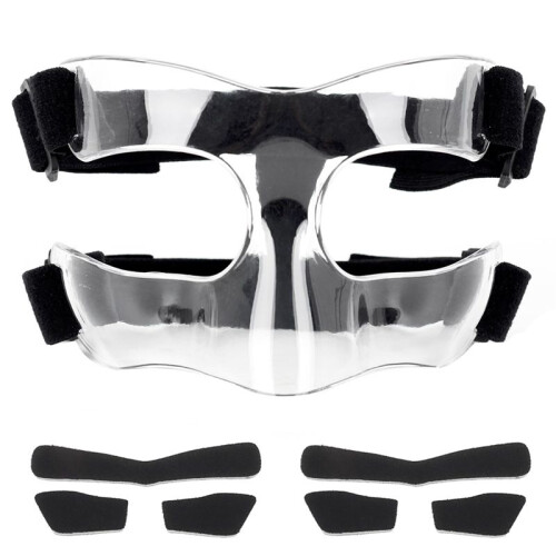 Nose Guard for Broken Nose, Adjustable Face Guard Sports Training Face Mask Nose Protector with Padding