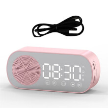 Wireless Speaker Clock Radio Dual Alarm Support TF Card Digital Alarm for Home Office