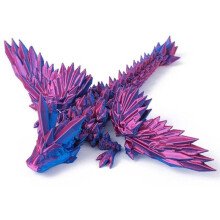 3D Printed Gemstone Dragon Gift Gradient High-End Figure Eco-Friendly Crystal Dragon Trendy Toy Figure,