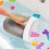 Hanging Bath Toy Storage with Quick Drying Mesh, White & Gray 6
