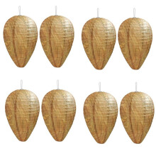 8 Pack Size Paper Wasp Nest Decoy Hanging Fake Wasp Nest for Wasps Hornets Yellow Jackets