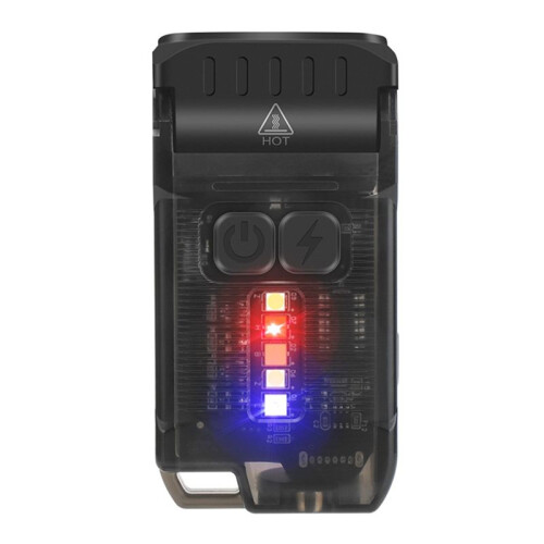 V15 LED Small Powerful Flashlight,10 Modes  Pocket Keychain Flashlight Rechargeable Portable Flashlight(Black) 2