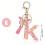 F Tipo Moda Rosa Letra Chave Cristal Epoxy Senhoras Pingente 3