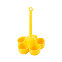 Panela para Ovos de Silicone com 5 Furos, Resistente A Altas Temperaturas, Bandeja para Ovos Cozidos no , Ferramentas Complementares para
