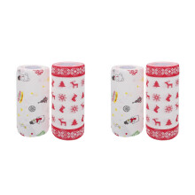 Christmas Paper Towels Greaseproof Rolls, 4 Pack Festive Holiday Prints for Baking and Fried Foods