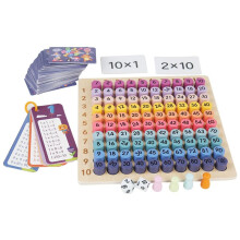 Montessori Educatief Speelgoed Houten Rekenspeelgoed 99 Tafel van Vermenigvuldiging Wiskunde Rekenkundige Leermiddelen voor Kinderen Geschenken