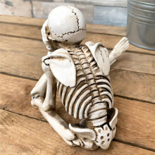 3PCS Halloween Skull Resin Decoration Creepy Prop Halloween Decoration Indoor Outdoor Horror House Props