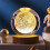 Valentines Day Gift  Crystal  Lamp 3D Planet Moon Lamp USB LED Night Light,E 5