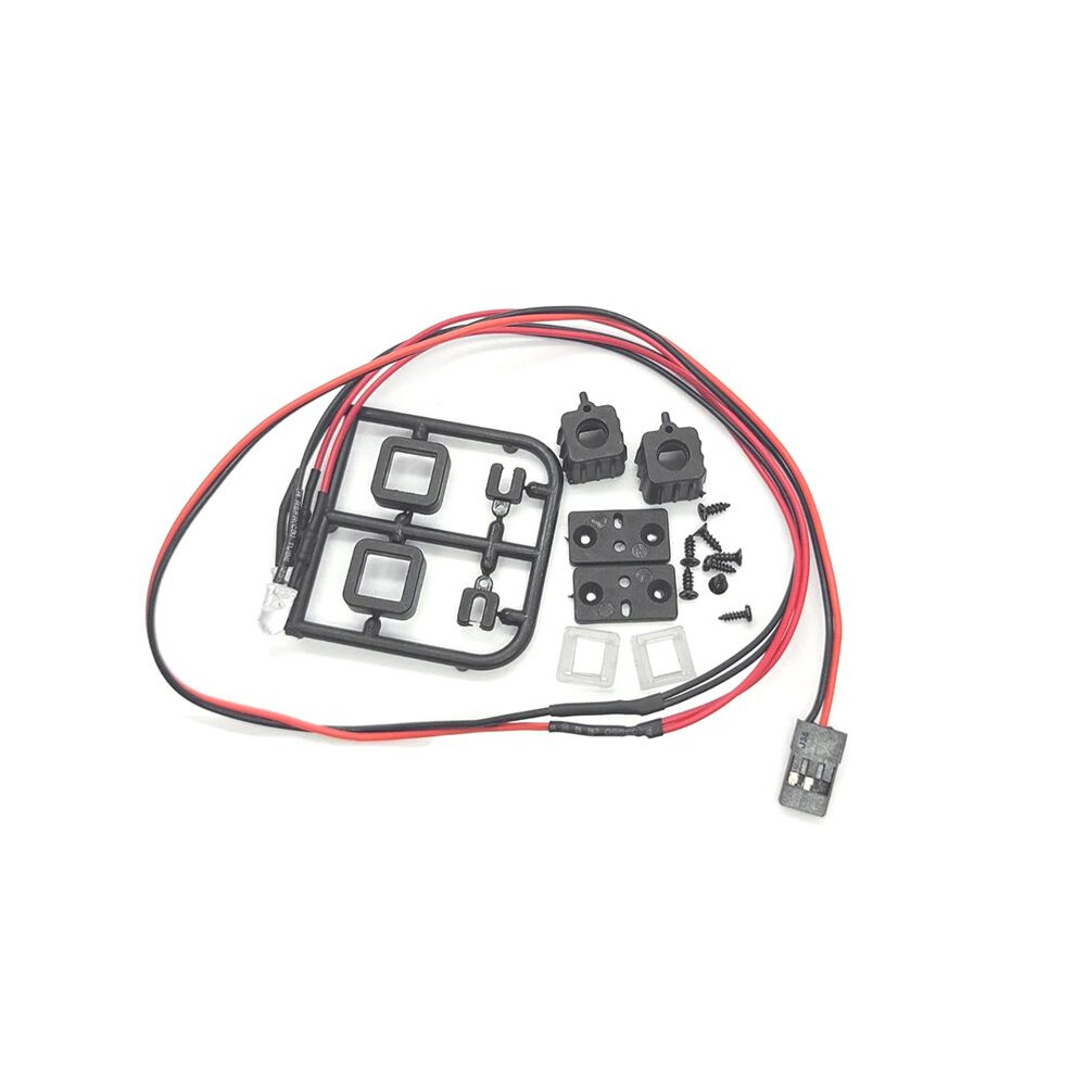 1Set Rc Car Roof Luggage Rack Led Spot Plastic Base For Scx24 1/24 1/12 1/16 Rc Car Accessories Square Light 4712490022191