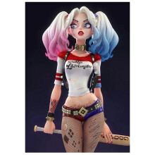 DIY Diamond Painting Embroidery Round Resin Diamond Stitch Home Wall Decor 30X40cm Clown Girl Anime