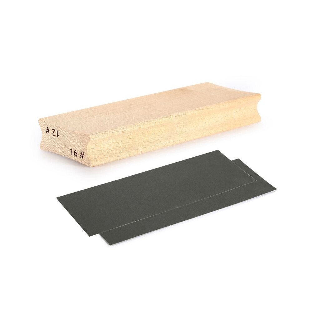 12 &16 Dual-Purpose Guitar Fretboard Radius Sanding Block, Fret Fretboard Leveling Sanding Block + Sanding Paper 6033792961598