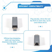 Adaptateur USB 3.0 Vers Ethernet Gigabit Adaptateur Ethernet USB Vers RJ45 Applicable Aux Ordinateurs Portables et de Bureau