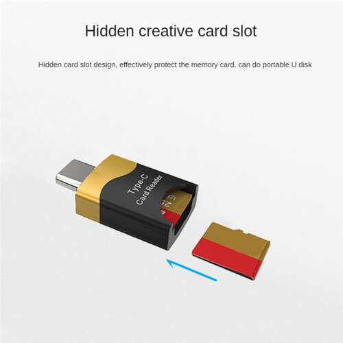 Type-C Card Reader Mobile OTG Card Reader Hidden Card Slot Plug and  Flash Drive TF Card Reader 2