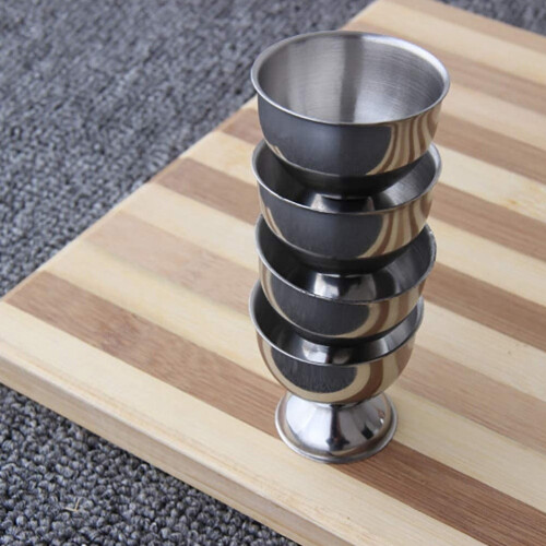 Egg Cups Set Stainless Steel Eggs Hard Boiled Eggs and Soft Tray Tool Holders Kitchen, Silver 1