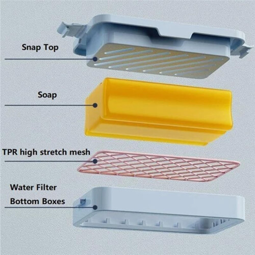 High Elastic Mesh Soap Bubble Box, Multifunctional Foaming Soap Box, Mesh Foaming Soap Box, 1