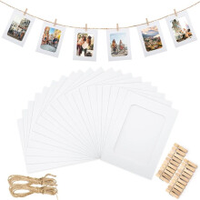 50 Stück Papier-Bilderrahmen für 4x6 Zoll Große Papier-Fotorahmen, Bausatz zum Aufhängen Von Fotos Aus Karton für das Homeoffice oder die Schule