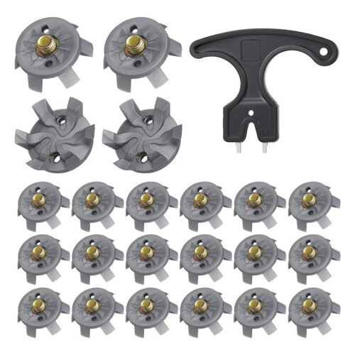 Spikes Set Includes 30 Pcs  Cleats Replacement  Cleats Spanner Metal Thread Screw 6 mm Dia  Spike Too