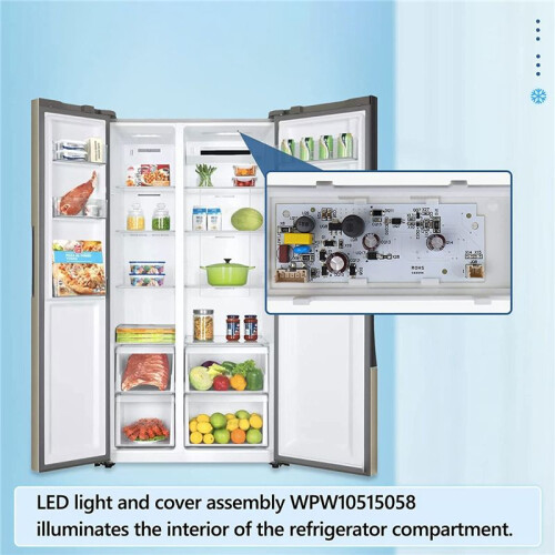 New Upgraded W10515058 LED Light Compatible with //,Refrigerator Freezer 2