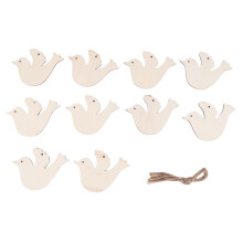 10pcs/set Wooden  for Wedding Wish Tree or Christmas Decoration Ornament