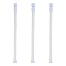 3-Pack Verstelbare Uitschuifbare Kleine Spanstang 11,8 Inch Tot 19,7 Inch, Wit