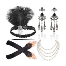 Women's Accessories Gatsby Fancy Dress Accessories Girl Costume 1920S Set Feather Jewellery for Party