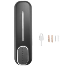 Dispenser di Sapone per Montaggio un Parete, Dispenser di Gel Doccia per Shampoo Liquido per Mani da 350 Ml per Bagno, Cucina, Ufficio, Nero