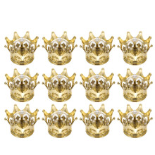 12Pcs Romantic Wedding Candy Box Hollowed Out Crown Candy Box Wedding Gift Candy Box B