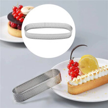 10 Pack Ovale Taart , Geperforeerde Bakring, Gebak , Rvs Taartvorm Ringen, Bakken Taart