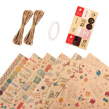 6 Piezas Hojas de Papel para Envolver, Juego de Papel para Envolver CumpleañOs Papeles para Envolver Regalos para Festivales, Papel para Envolver