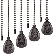 Decken Ventilator Ketten Ziehen, 4 StüCk Bronze VerläNgerung Ventilator, Lampen Ketten Ziehen Dekorative VerläNgerung Ornament Ventilator Ketten