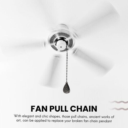 Ceiling Fan Pull Chains,4Pcs Bronze Extension Fan, Lamp Pull Chain Decorative Extender Ornament Fan Chain Connector 2
