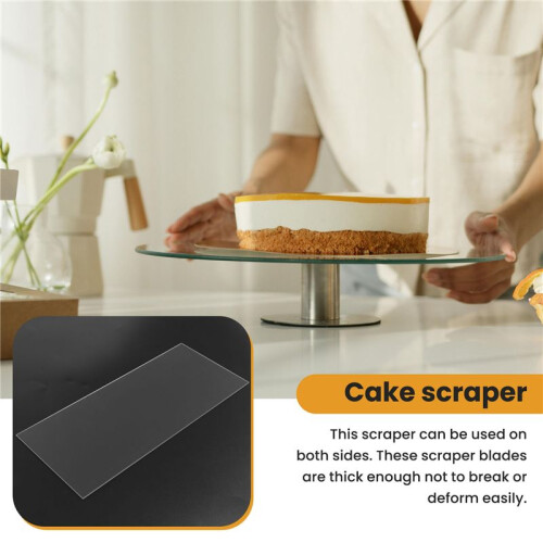Transparent Cake Cream Scraper Rectangular Acrylic Cake Baking Tool Cake Decorating Tools Kitchen Tool-C 1