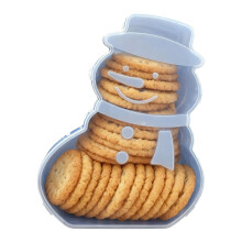 Christmas Serving Tray with Lid and Festive Biscuit Storage Containers for Snacks and Candy