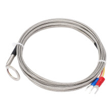 Termocupla tipo K, acero inoxidable, 3 m, arandela de 14 mm de diámetro interior