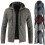 (Black,L)Pull homme à capuche hiver épais fermeture éclair pull pull à capuche manteau tricot 5