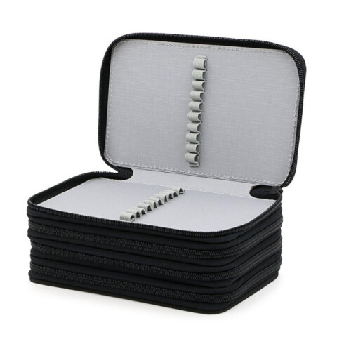 Pen case - Pen holder in Oxford fabric Black 2